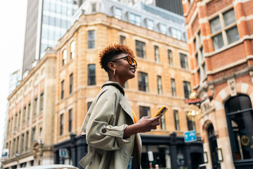 Business woman using cellphone