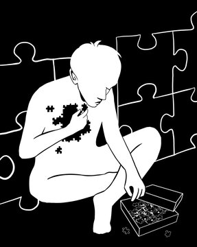 jigsaw puzzle man