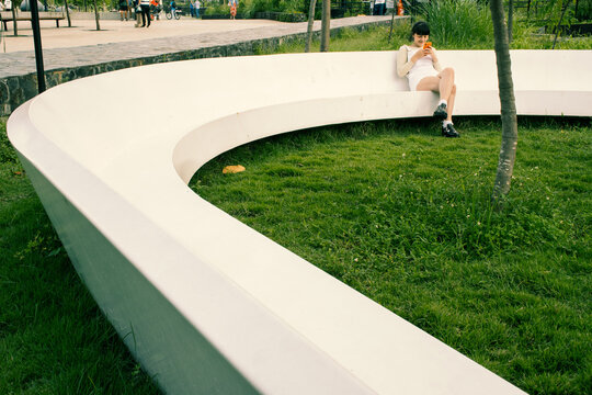 Texting in the park