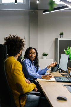Colleagues Working On A Project