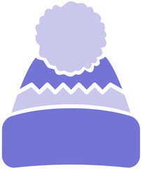 Winter Hat Icon Flat Style