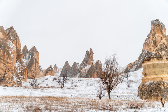 Fairy chimneys cone-shaped rock formations
