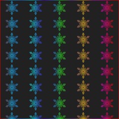 Snowflakes multicolor gardien pattern background picture