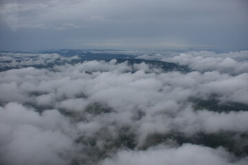 clouds over the mountains