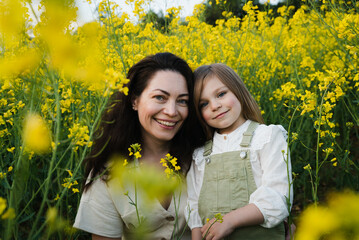 Happy Mom And Daughter