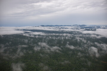 clouds over the mountains