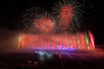 日本　北海道　札幌　真駒内花火大会　夏　風物詩