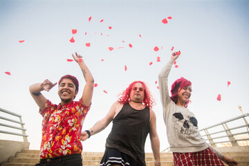 Diverse LGBTQ group celebrates pride