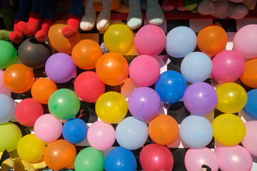 Fototapeta na wymiar Balloons in a funfair