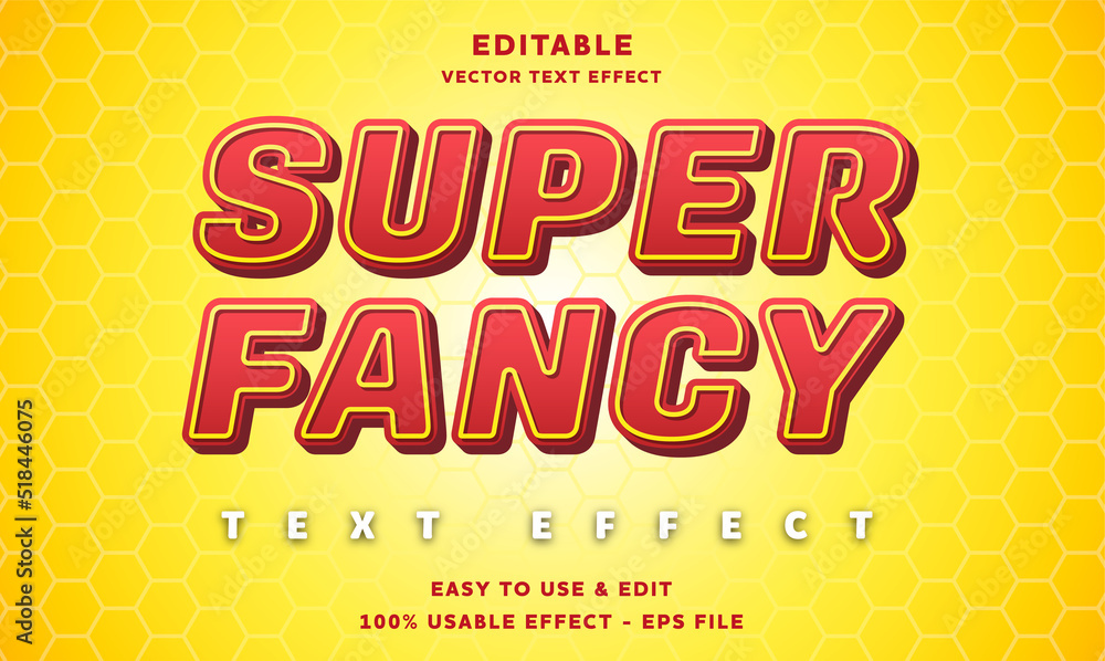 Poster super fancy editable text effect with modern and simple style, usable for logo or campaign title