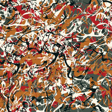 Seamless abstract marble pattern. Vector illustration. Liquid paint on water. Aqua ink painting on water