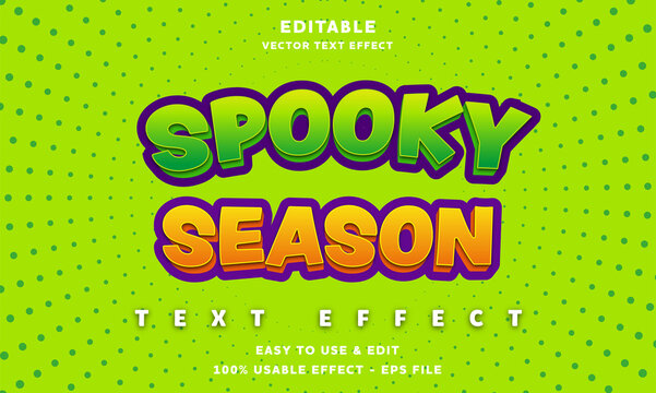 spooky season editable text effect with modern and simple style, usable for logo or campaign title