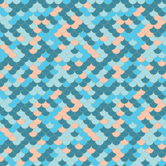 Mermaid scales seamless pattern. Snake skin. Colorful fish skin background. Pattern ideal for wrapping paper, wallpaper and textiles.