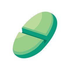 flat green pill
