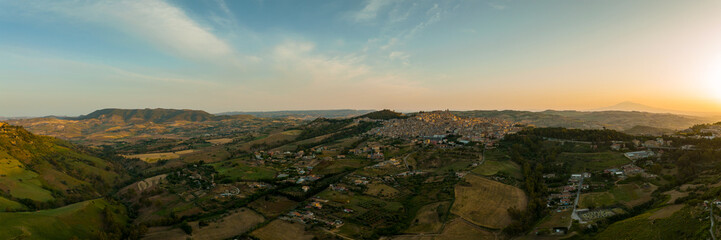 Panoramic view of a Sicilian town