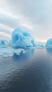 Skull shaped iceberg