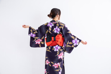 浴衣を着た女性　Japan