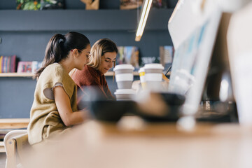 Friends Meeting In Coffee Shop And Talk 