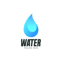 abstract blue water drops symbols, logo template