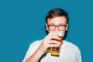 Handsome Man Drinking Beer
