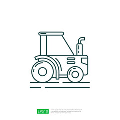 Agricultural tractor Farming Line icon