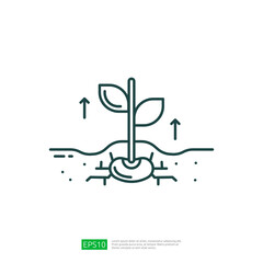 Plant Grow Seedling. Farming Icon