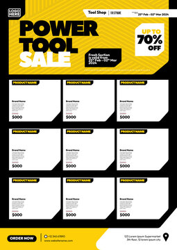 electrical appliance shop product catalog flyer template