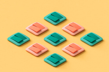 rhombus from colorful light switches