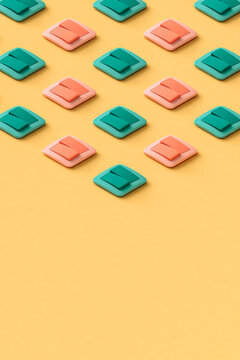 triangle from colorful light switches