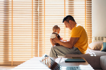 happy family moments at home