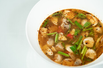 Thai spicy soup with cartilage