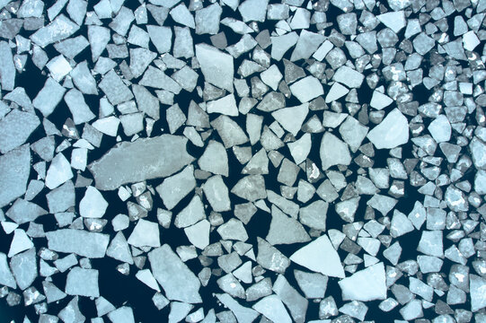 Greenland winter - amazing sea ice fragments, Arctic climate change