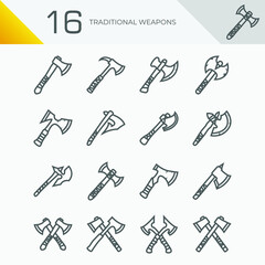 16 set of traditional weapons for your business