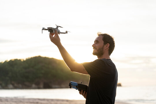 man with a drone