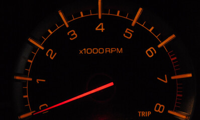 Fototapeta premium racing car black manual speedometer. Very suitable for pictures related to cars or car racing