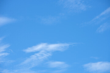 Naklejka na ściany i meble Fantastic White a Cloud Soft in the blue sky on a clear day background.
