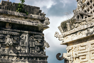 Details of the Mayan ruins of the city of Chichen Itza