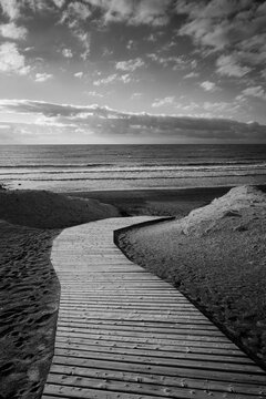 Walkway on the beach.