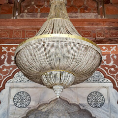 Architectural detail of Jama Masjid Mosque, Old Delhi, India, The spectacular architecture of the...