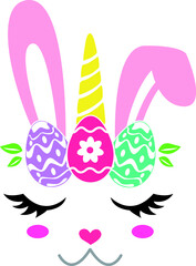 Cat Face Easter Eggs