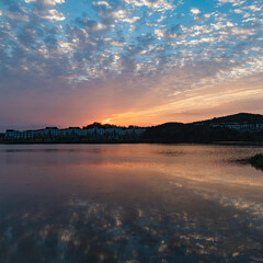 동탄호수공원의 하늘, 풍경