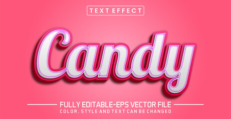 Candy Text Effect - Editable 3D Text Style