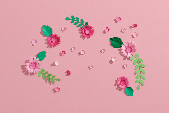Paper craft Flower Decoration Concept