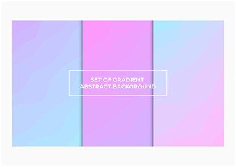 set of gradient abstract background