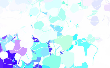 Light Blue, Green vector template with chaotic shapes.