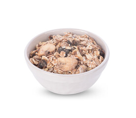 whole grain cereal isolated on white background