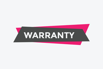 warranty text symbol. warranty text web template Vector Illustration.
