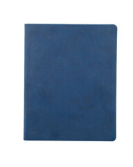 Obraz premium Leather blue notebook planner isolated on the white background