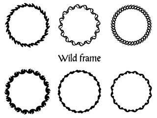 ワイルドなサークルフレームのセット