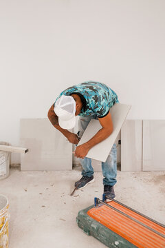 Man working on the construction site